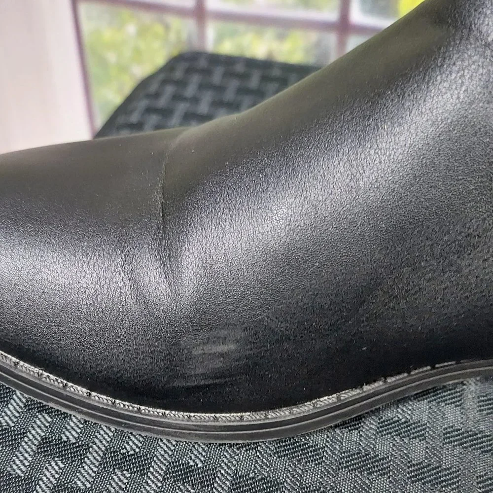 KAREN SCOTT DELIEE 2 FAUX LEATHER KNEE HIGH RIDING BOOTS